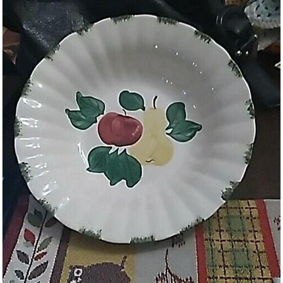 BLUE RIDGE Colonial ORCHARD GLORY VEGETABLE SERVING BOWL 9" VINTAGE HAND PAINT - Picture 1 of 3